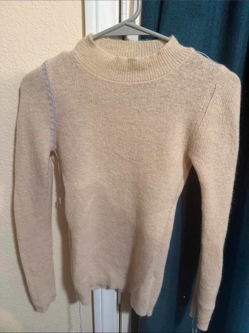 Zara Cream Mock Neck Sweater